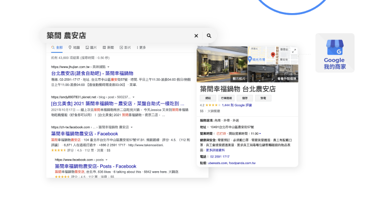 Google商業檔案 地區關鍵字搜尋